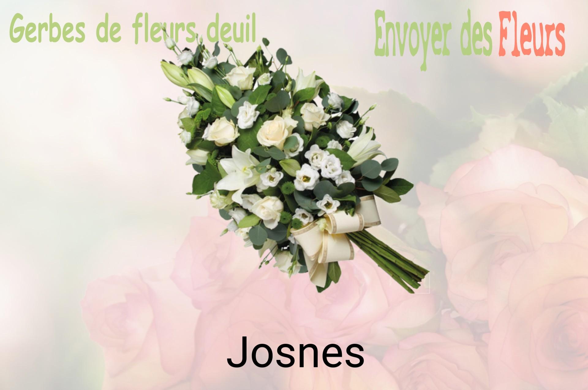 Gerbe de fleurs de deuil livrée à Josnes